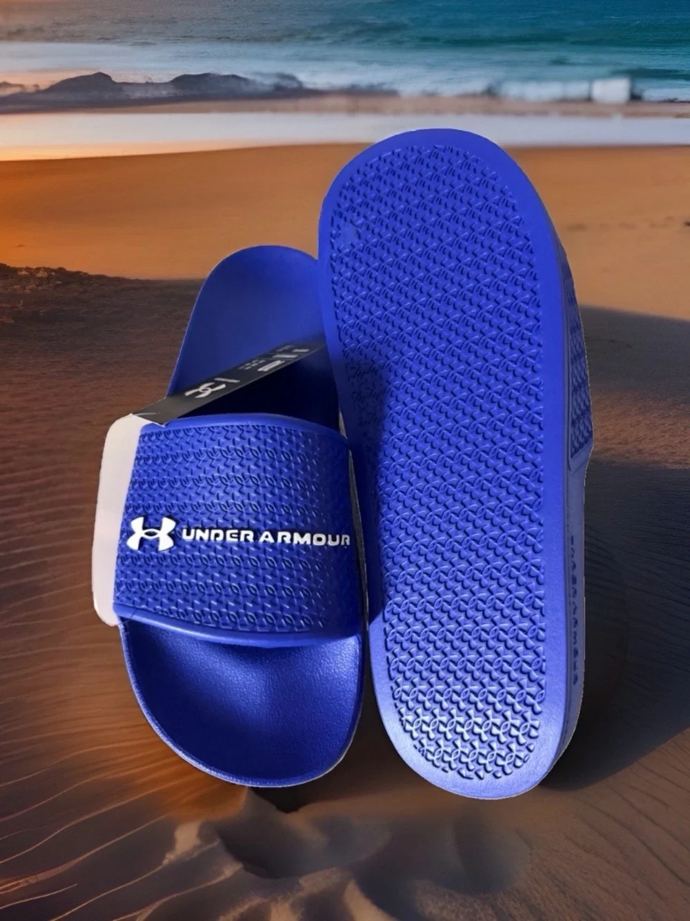 Under Armour ARMR Shower Men's Size 10 Slide Sandals. Royal White. New with Tags